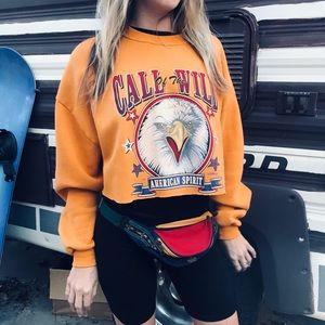 Vintage jerzeezz crop top sweater